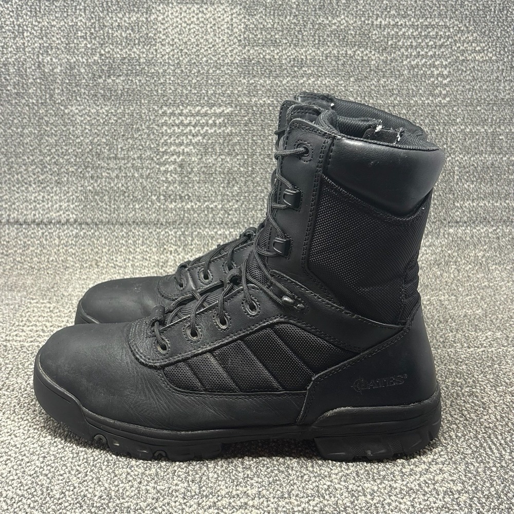 Bates Tactical Sport Mens Size 13 M Black Leather Side Zip Combat Boots E02261